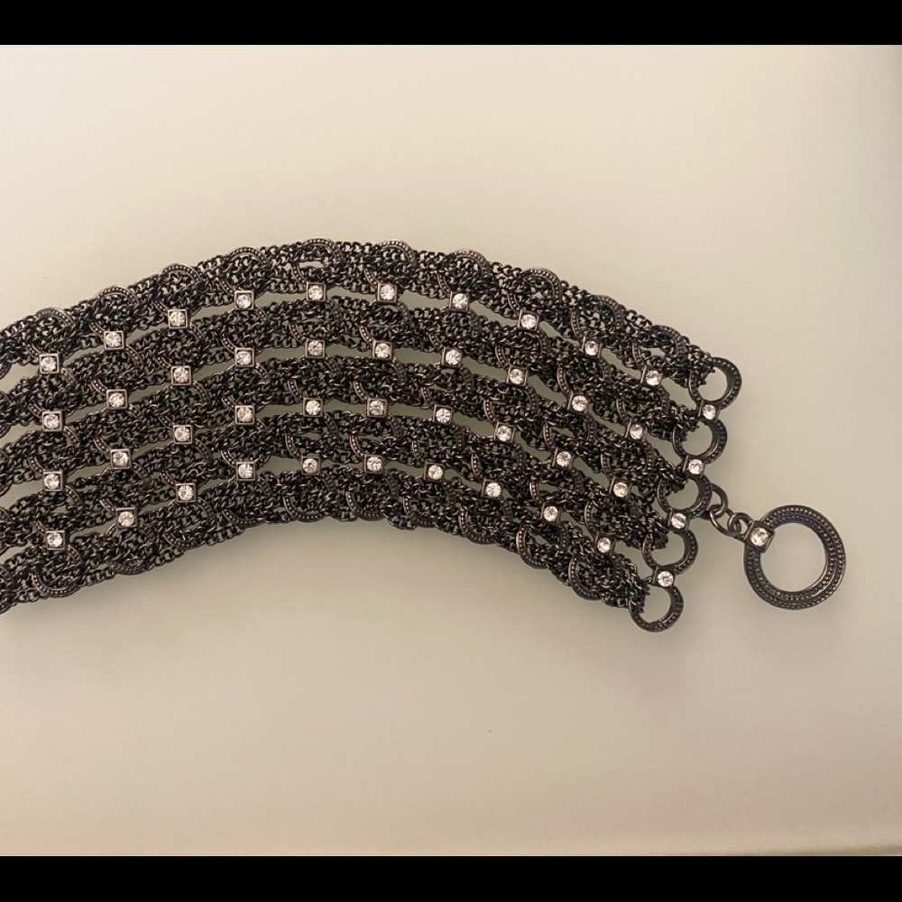 Gothic Rhinestone Chain Bracelet - Picture 2 of 5
